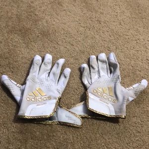 Adidas White Adizero Football Gloves